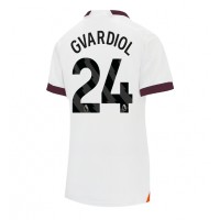 Camiseta Manchester City Josko Gvardiol #24 Visitante Equipación para mujer 2023-24 manga corta